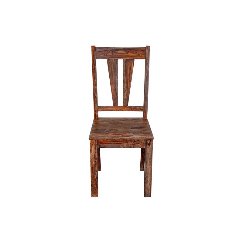 Chaise en bois massif Ringgold, Brun