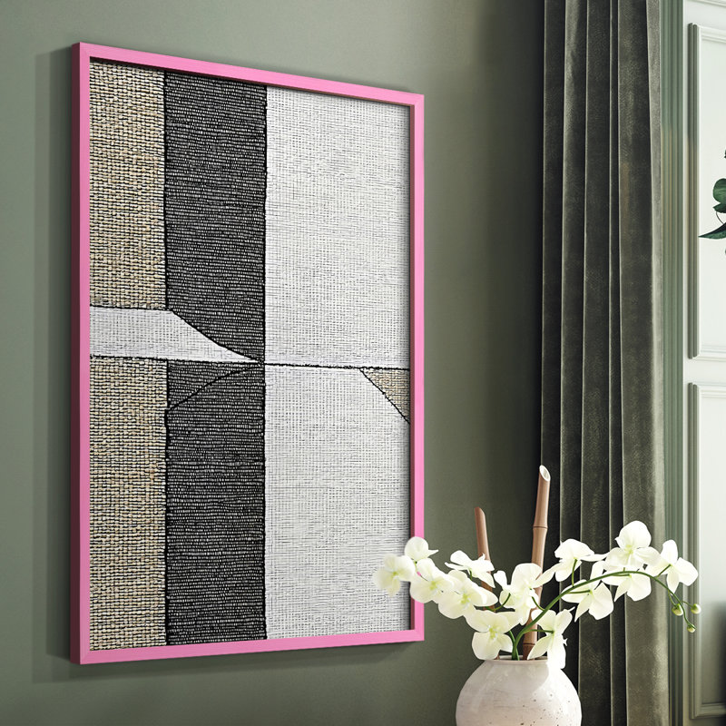 «Abstract CCLI», reproduction encadrée - prête à être accrochée, H 10 po x l 8 po, Rose
