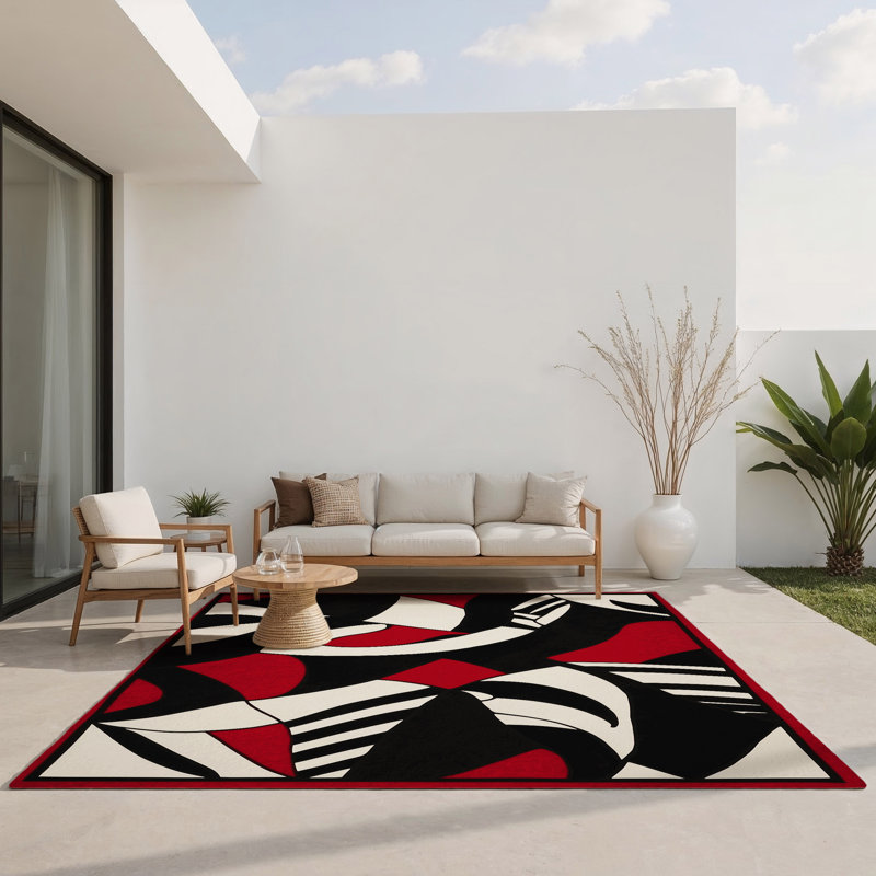 Tapis intérieur et extérieur Radiant Abyss, Rectangle 1 pi 6 po x 2 pi 6 po