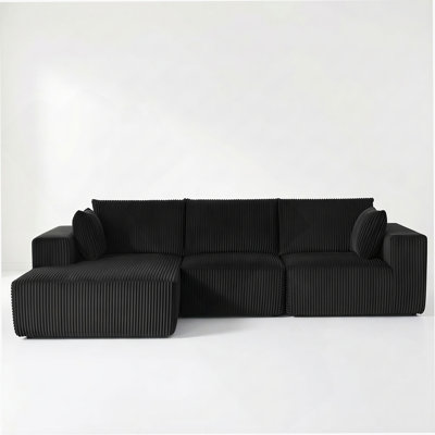 Modular Cloud Sectional Sofa With Deep Seats And L-Shape Chaise For Ultimate Comfort And Flexible Living Room Arrangements.
