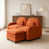 Orange+2Seat+1Ottoman