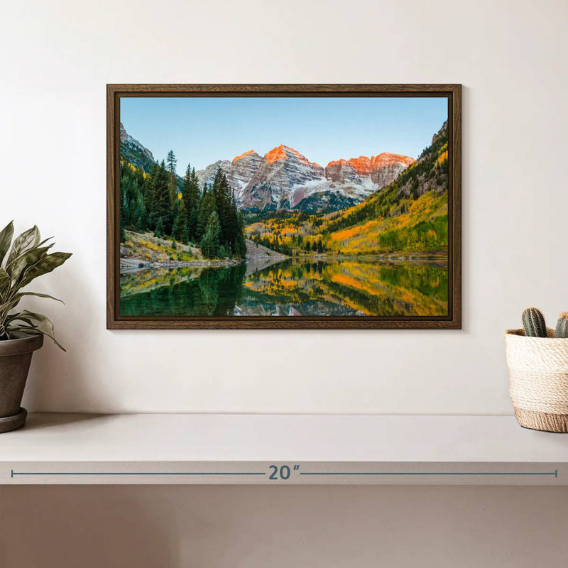 Marron en automne, 13 po x 9 po, Cadre flottant noyer