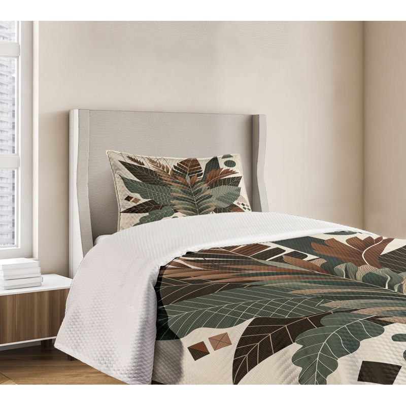 Polyester Floral Coverlet, Twin Coverlet / Bedspread + 1 Standard Sham