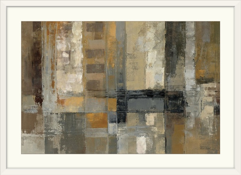 «One Way Street» par Aniessa, reproduction d'art, H 28 po x l 38 po x P 1 po, Cadre blanc