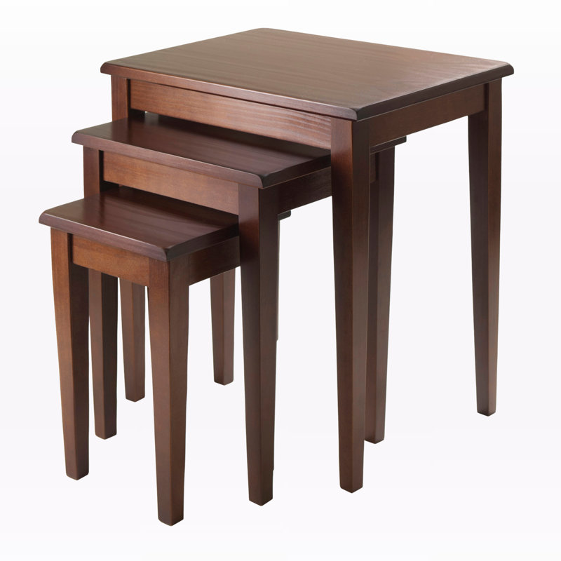 Ensemble de 3 tables gigognes noyer Regalia