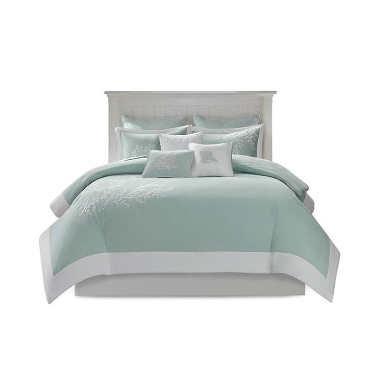 Literie en coton Menze, Housse de couette double / grand + 2 taies décora
