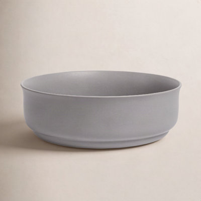 Rimmed Handcrafted Stoneware Serving Bowl