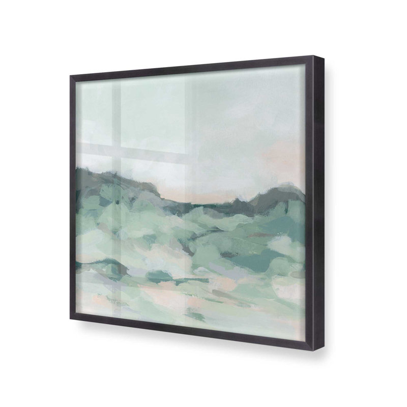Rolling Verdant Landscape I Canvas Print, 13.75" H x 13.75" W, Weathered Zinc Single Picture Frame