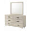 Commode à tiroirs, meuble en bois avec rangement à 6 tiroirs de style contemporain