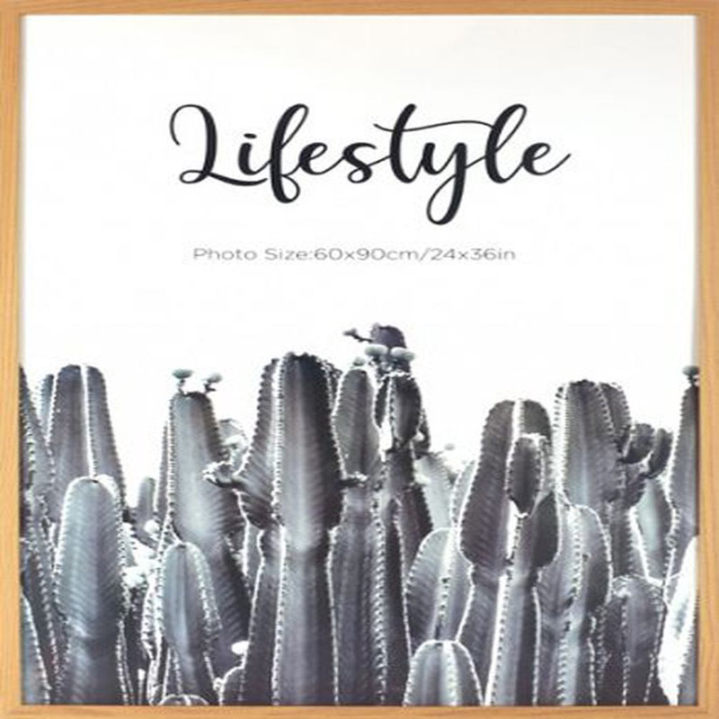 Ensemble de cadre photo simple, 24 po x 36 po, Brun