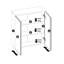 Carlos 600mm W 700mm H Surface Frameless Medicine Cabinet Mirror Adjustable