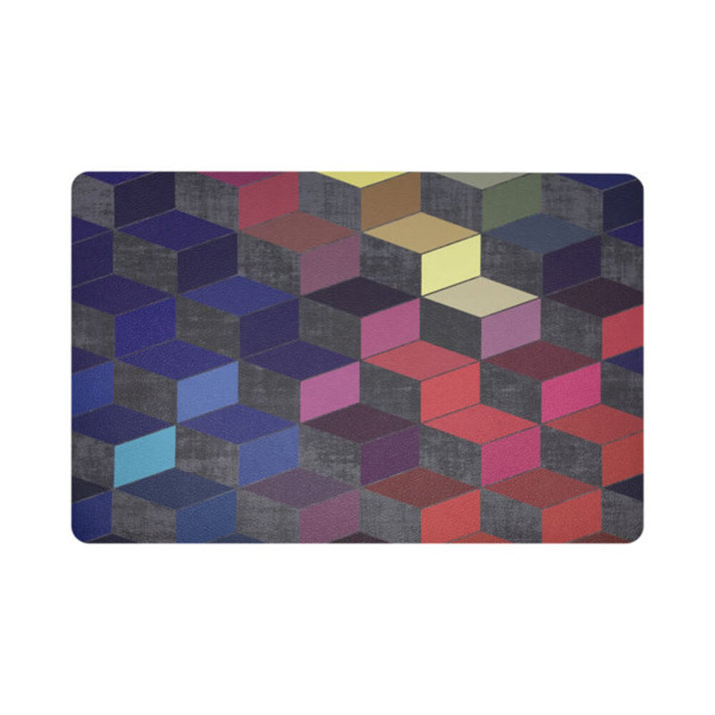 Steps Spring Pebble 17.5" Vinyl Placemat, Red/Blue