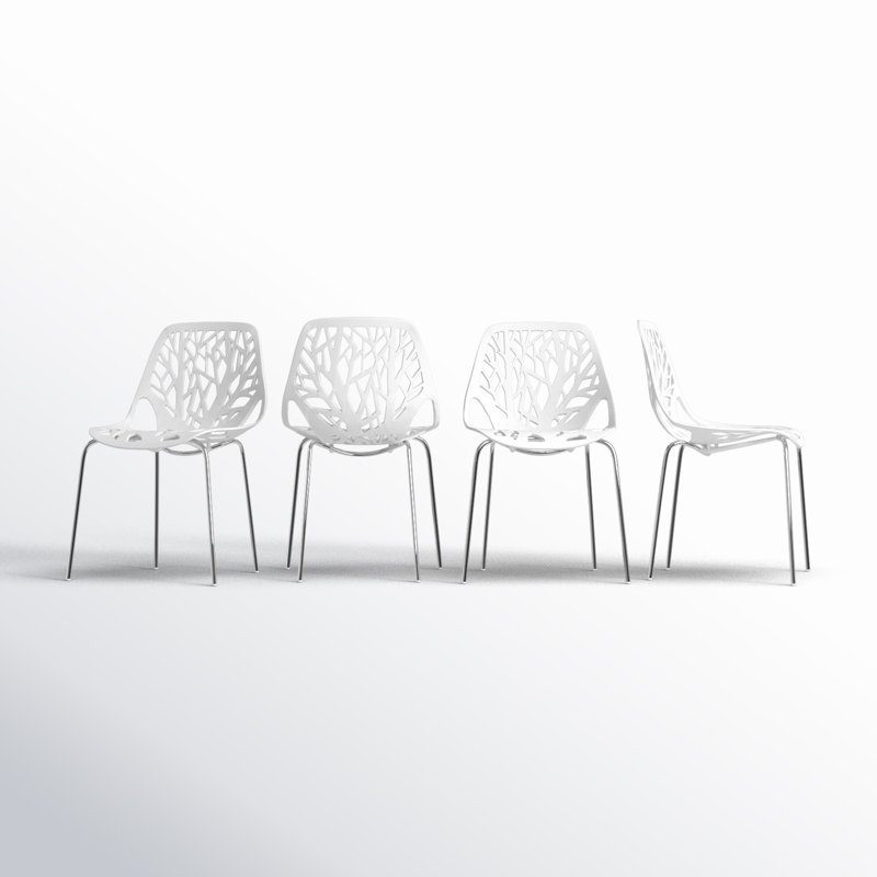 Wiltz 17.71'' H Stacking Side Chair, White