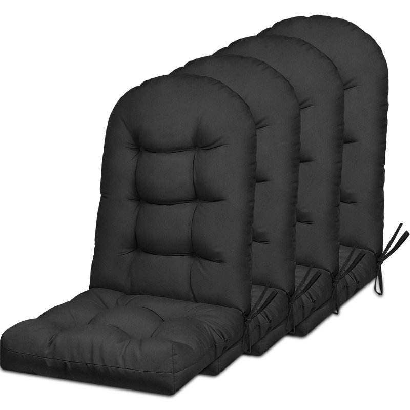 5 Inch Adirondack Chair Cushion(Set Of 4), Black