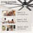 72" Large Ceiling Fan with Dimmable 3CCT LED Light and Remote, 6-Speed Reversible DC Motor