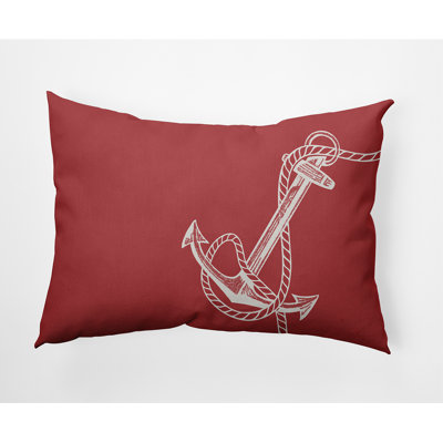 Nautical Nights Anchor & Rope Outdoor Pillow Cover & Insert