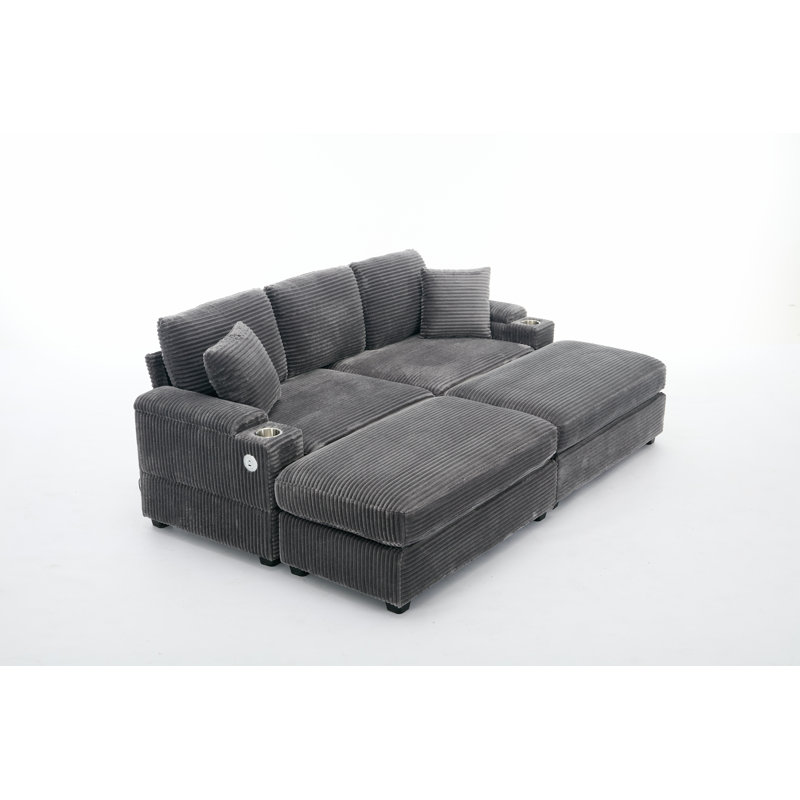 Broome Combination Modular Convertible Sectional, Gray