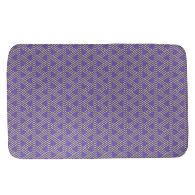 Zig Zag Pattern Rectangle Non-Slip Geometric Bath Rug