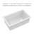 Whitehaus Collection Undermount Single Bowl Fireclay Kitchen Sink with Stainless Steel Grid-98429671