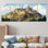 «Antique Castle In The Mountains Harmony - Castles», art mural 5 pièces pour le salon