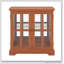 Vitrine à DEL rétro avec tablettes réglables et portes en treillis pour le décor et l'organisation de la maison-559475637