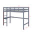 Lit mezzanine simple en bois d'hévéa avec barrière de sécurité, bureau intégré et échelle-190897271