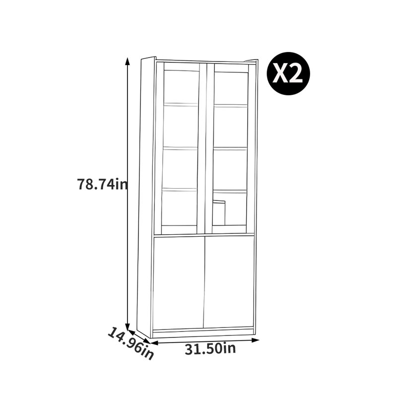 European Style Multi-Tier Bookcase