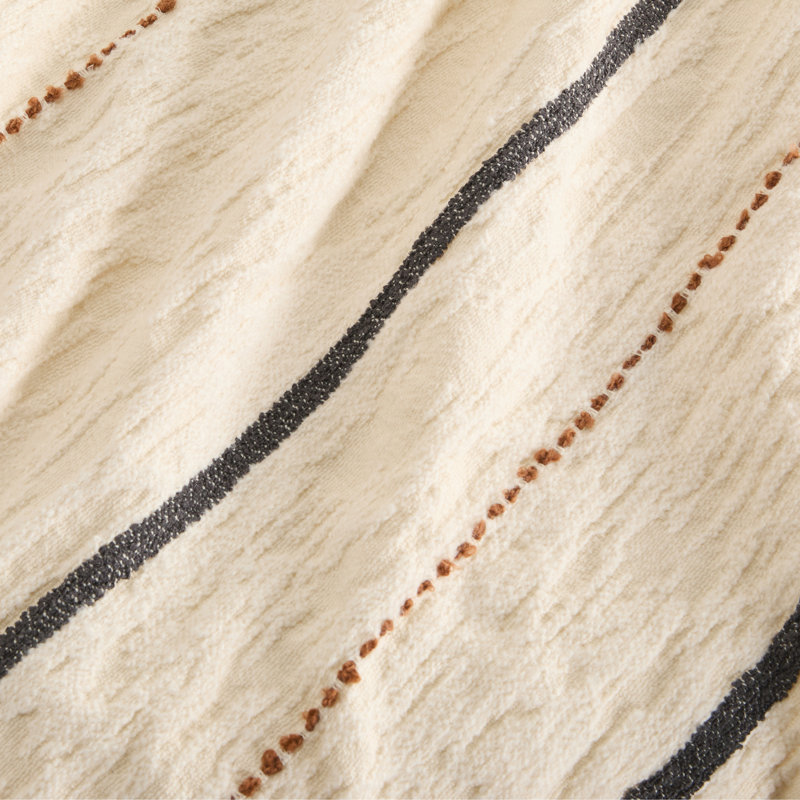 Plaid tissé texturé à rayures, 152 cm x 127 cm