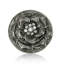 FLORAL VIEW KNOB; CLEAR CRYSTAL ANTIQUE NICKEL FINISH-1731304969