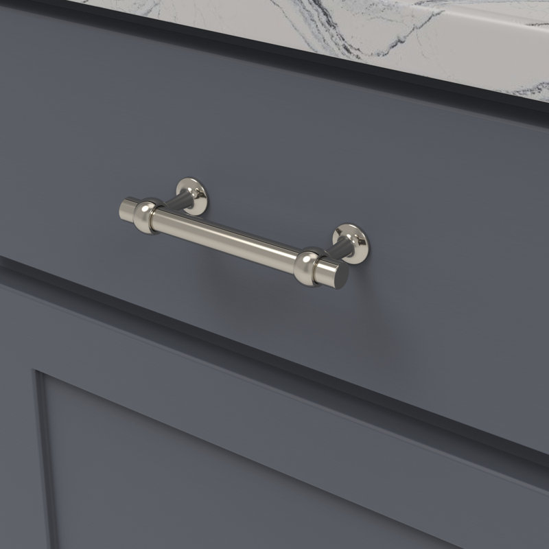Ostia Collection Pull, Polished Nickel, 3 3/4"