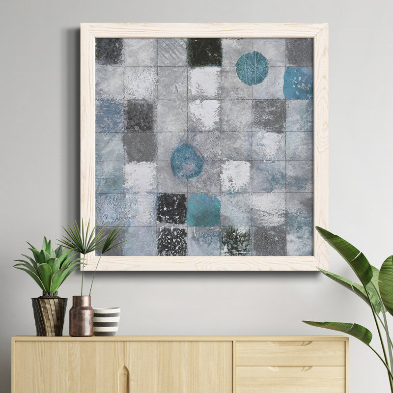 Papillon sur bleu - Reproduction d'art sur toile encadrée, H 27,5 po x l 27,5 po x P 1,5 po, Cadre blanc