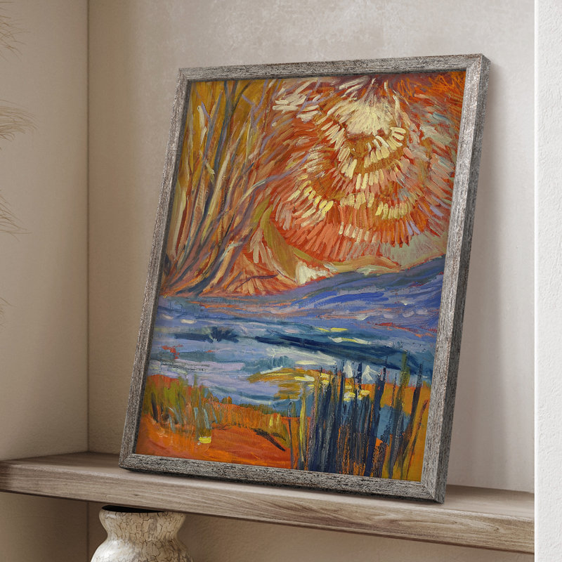 «Cadmium Winter Solstice II», reproduction encadrée - bois massif, H 21 po x l 17 po