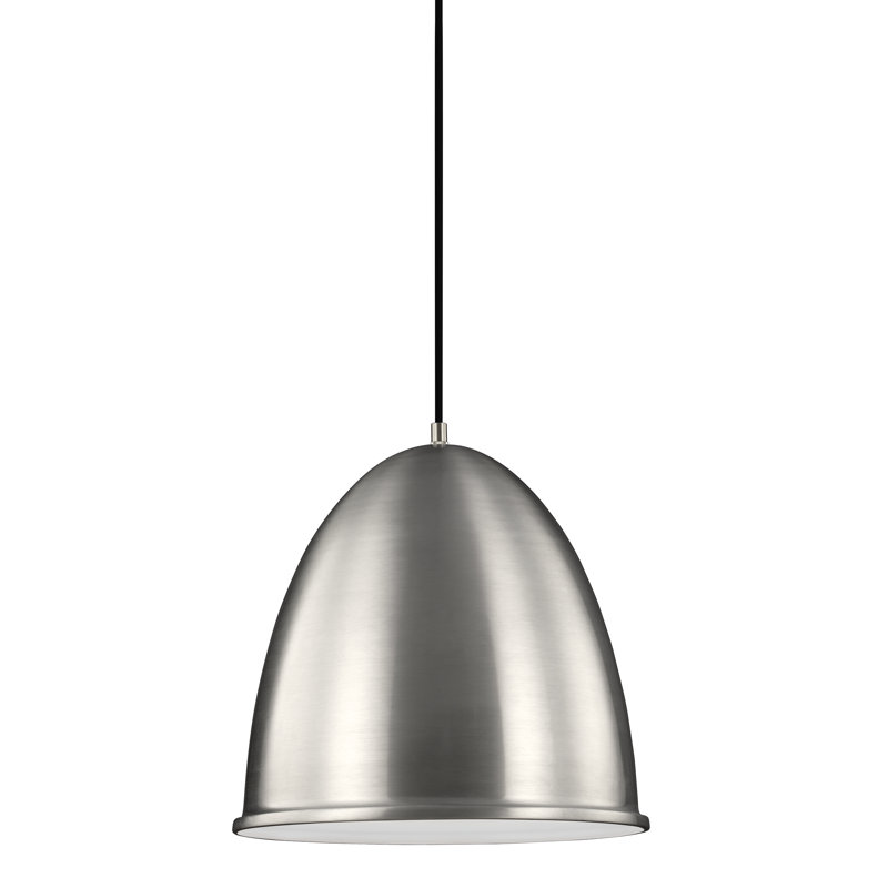 Luminaire suspendu 1 cloche pour une cloche Darrington, Aluminium satiné