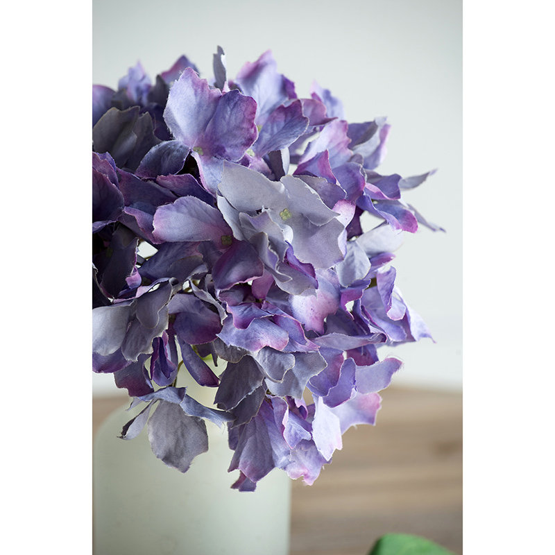 14" Almost-Real Hydrangea - Set of 12, Purple