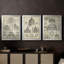 Vintage Architects Plan I  -Custom Framed  Wrapped Gallery Canvas - 3 Pieces-1559306295