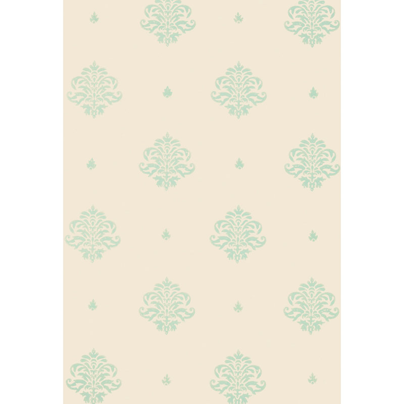 Mayla Damask Wallpaper, Water Blue