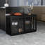 Black Kitchen Cabinets With Glass Doors-123867757