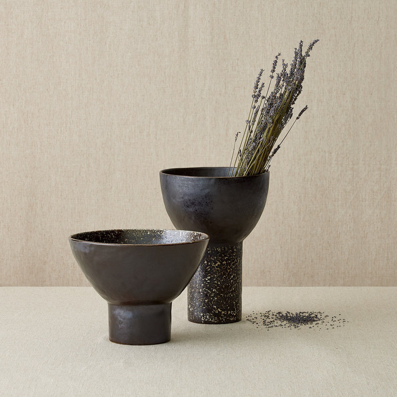 Cinder Footed Bowl-Reactive-Sm, 13"H x 10"W x 10"D
