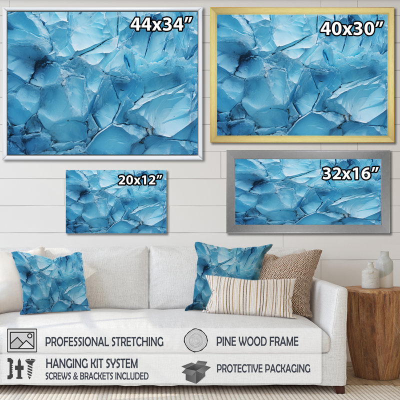 Alaska Glacial Embrace - Print on Canvas, 24" H x 32" W x 1" D, Wrapped Canvas