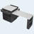 82.6" Fluted Kitchen Island with Extendable Dining Table for 4-6, Island Table for Kitchen with Power Outlet, Kitchen Table with Double-Side Storage, 2 Drawers 2 Side Open Shelves, Black-128964663