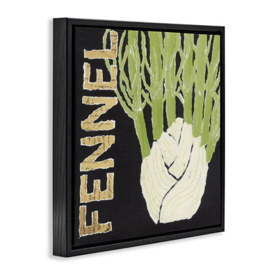 Cadre flottant en forme de légume-racine de Fenouil, design par Nancy Overton