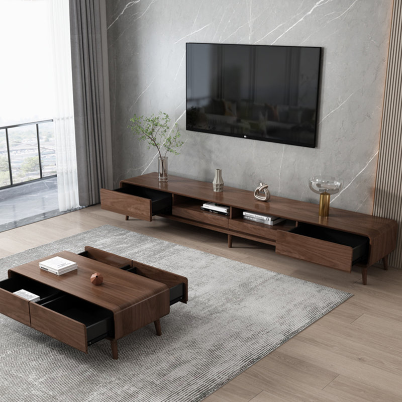 Table basse Nordic, Brun, H 16,93 po x L 55,12 po x l 31,49 po