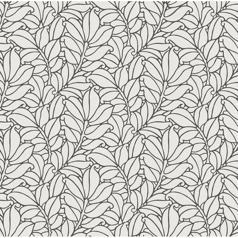 Rouleau de papier peint patiné L 27 pi x l 27 po Lua, Blanc / blanc cassé