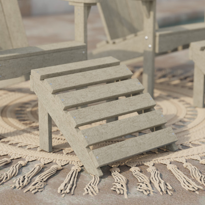 Classic Footrest, Weathered Wood