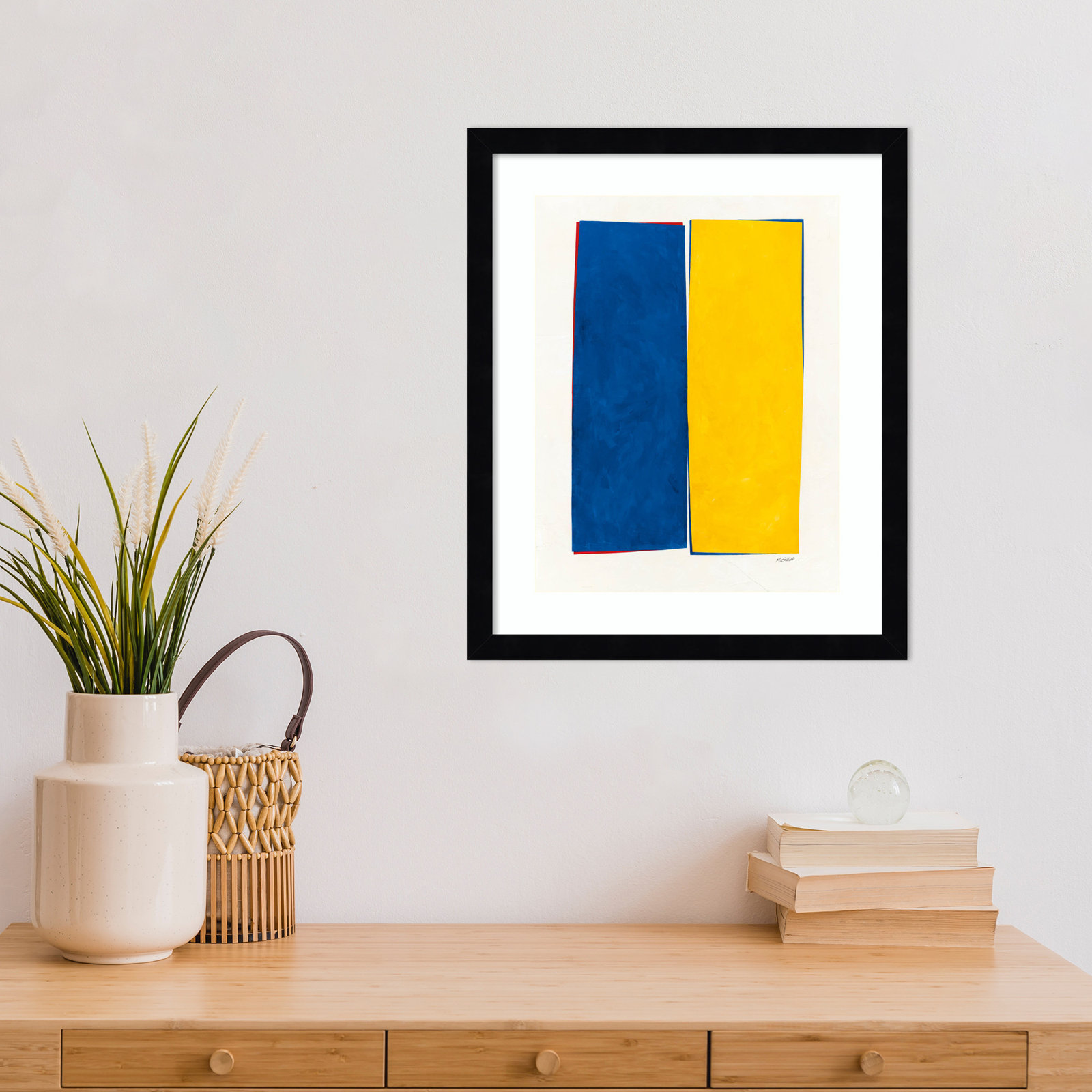 Monolithic I Wood Framed Wall Art Print, Black Framed, 17" H x 14" W