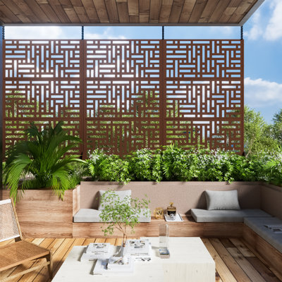 72"H×47"W×16"D Outdoor Metal Privacy Screen