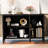 Verdiva Three-Door Modern Storage Cabinet with Metal Handles and Durable MDF Construction-117061446