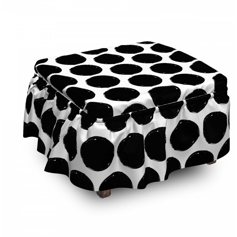 Housse pour repose-pieds rond shapes grungy