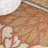 Zinnia Modern Floral Textured Weave Orange/Cream Indoor/Outdoor Rug-617832166