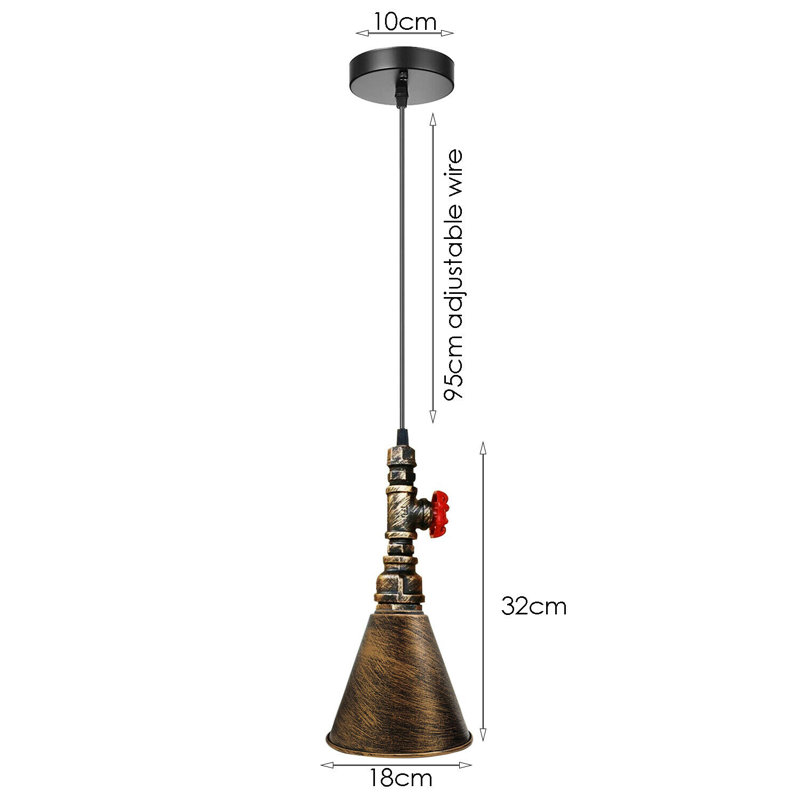 Lundgate 1 - Light Cone Pendant, Brushed Copper